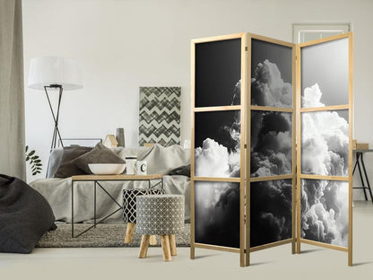 Japanese Room Divider - Clouds Like from Dreams: Let the Sun Illuminate Your Day – A Visual Feast