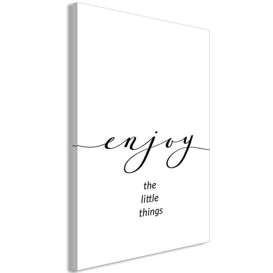 Canvas Print - Enjoy the Little Things (1 Part) Vertical