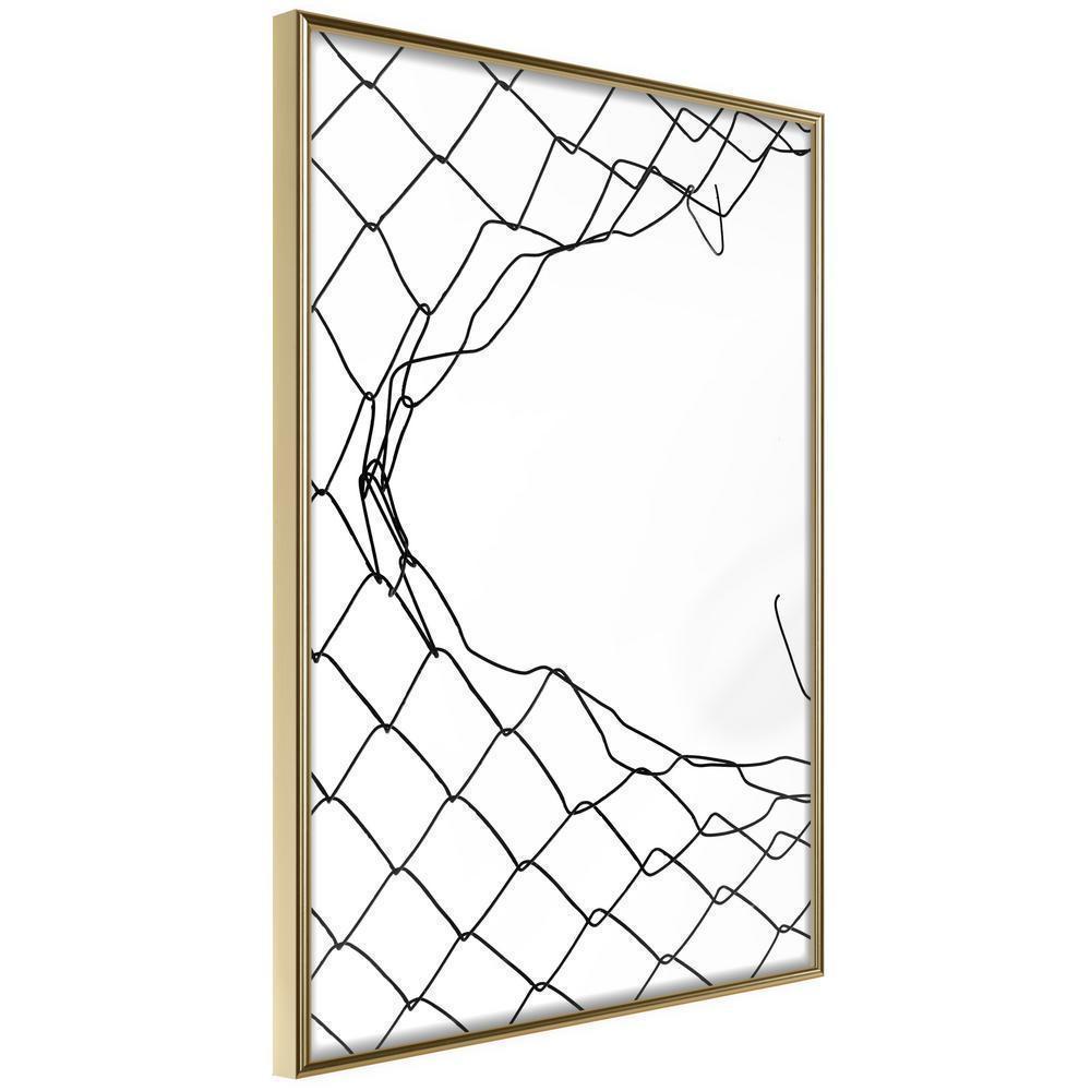 Black and White Framed Poster - Escape-artwork for wall with acrylic glass protection