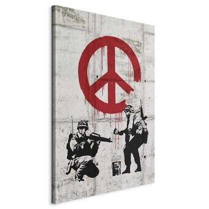 Canvas Print - Soldiers Painting Peace by Banksy-ArtfulPrivacy-Wall Art Collection