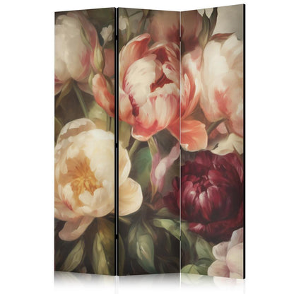 Room Divider - Blooming Peonies - Charismatic Flowers Bathed in Sunlight