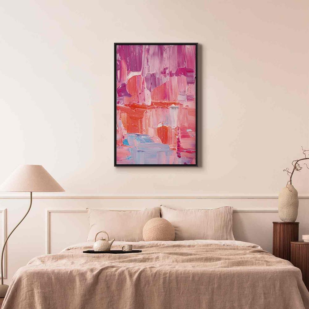 Canvas Print - Colorful Contrasts - Energetic Color Transitions in Shades of Pink