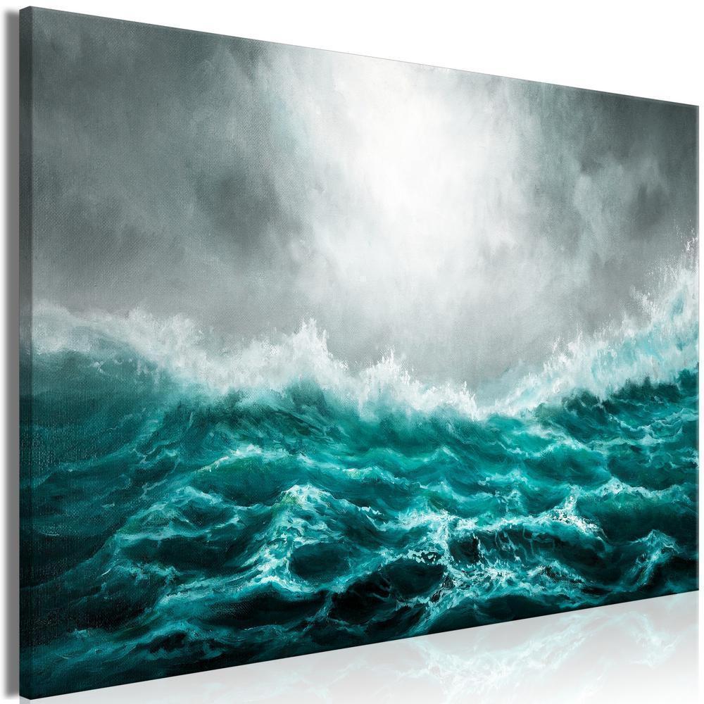 Canvas Print - Restless Ocean (1 Part) Wide-ArtfulPrivacy-Wall Art Collection