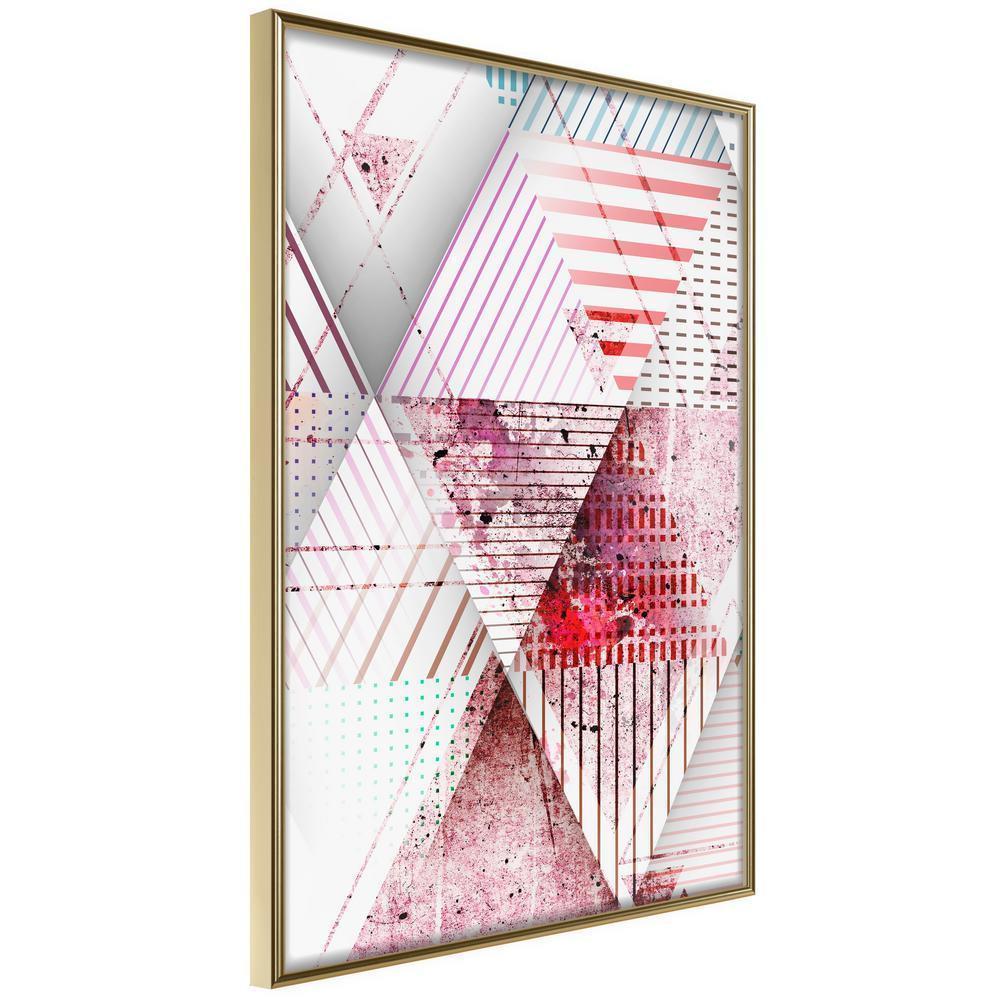 Abstract Poster Frame - Patchwork II-artwork for wall with acrylic glass protection