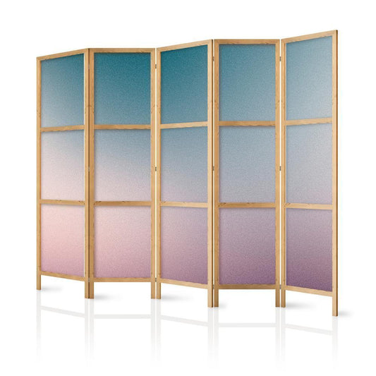 Japanese Room Divider - Nostalgic Gradient - Gradient Composition in Muted Colors