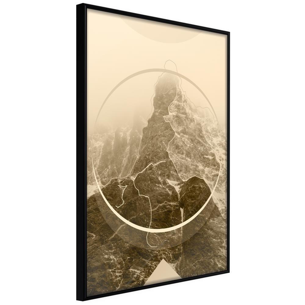 Abstract Poster Frame - Unconquered Peak-artwork for wall with acrylic glass protection