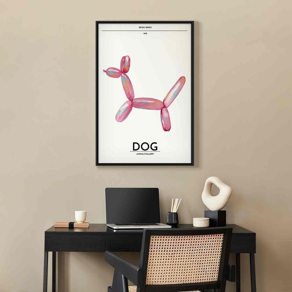 Canvas Print - Holo-Dog - Colorful Dog in Retro Style