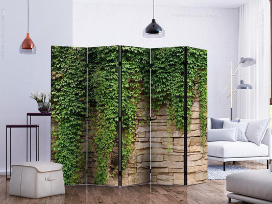 Decorative partition-Room Divider - Ivy wall II-Folding Screen Wall Panel by ArtfulPrivacy