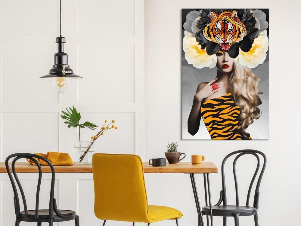 Canvas Print - Eye of the Tiger (1 Part) Vertical-ArtfulPrivacy-Wall Art Collection