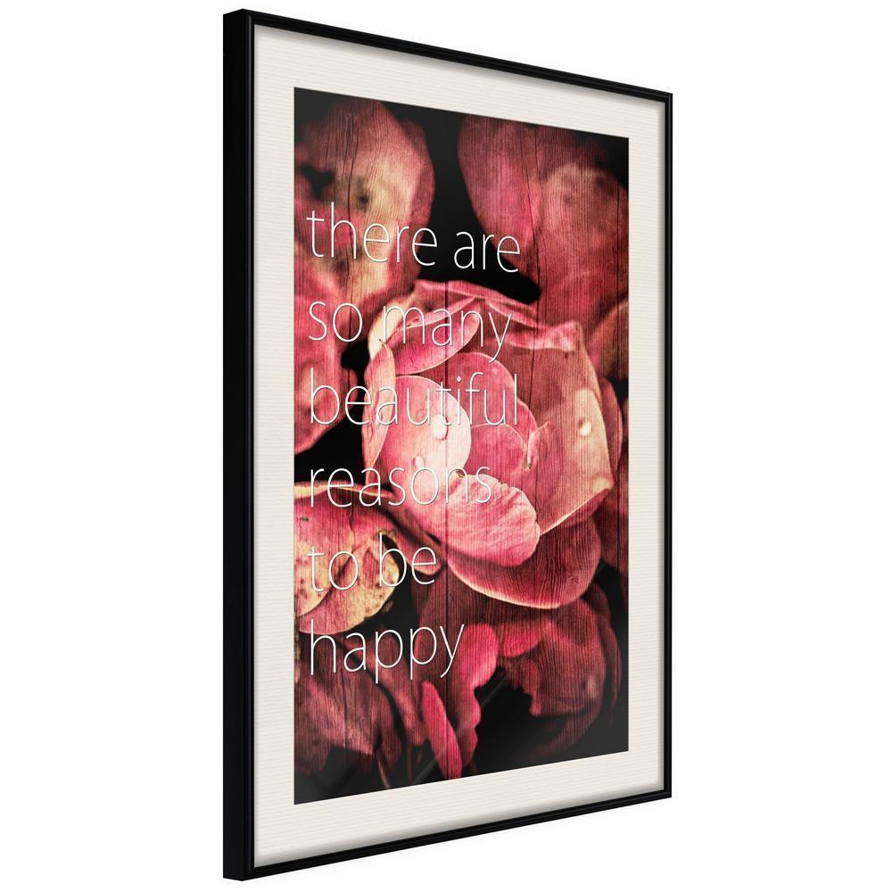 Botanical Wall Art - Many Reasons to Be Happy-artwork for wall with acrylic glass protection