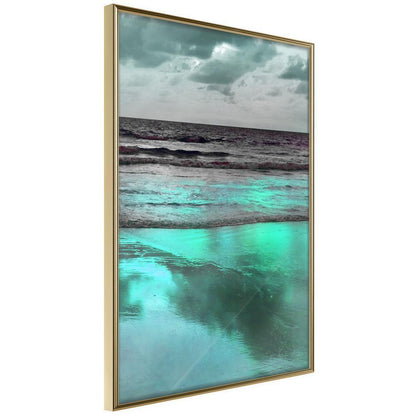 Seascape Framed Poster - Iridescent Sea-artwork for wall with acrylic glass protection