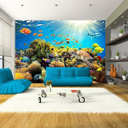 Wall Mural - Underwater Land-Wall Murals-ArtfulPrivacy