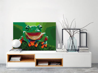 Start learning Painting - Paint By Numbers Kit - Laughing Frog - new hobby