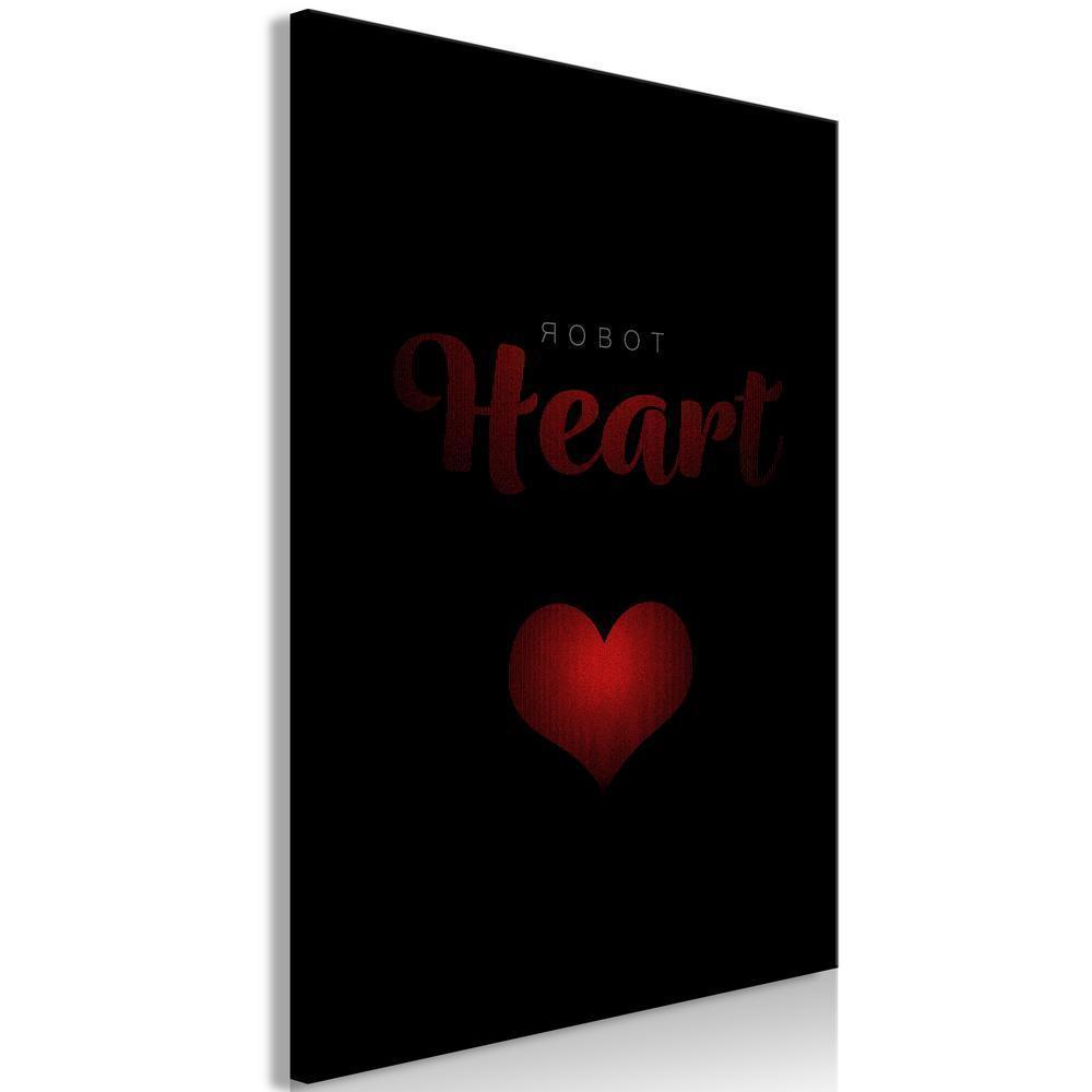 Canvas Print - Robot Heart (1 Part) Vertical-ArtfulPrivacy-Wall Art Collection
