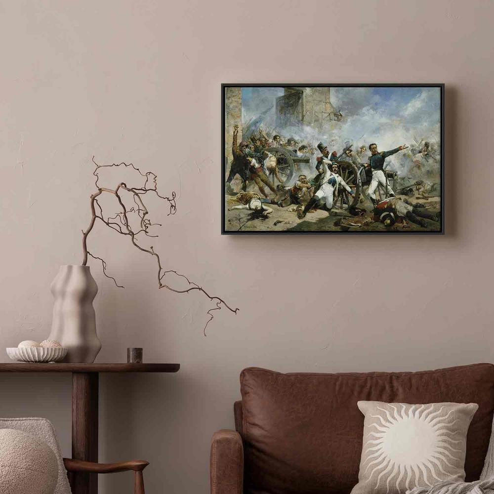 Canvas Print - The death of Pedro Velarde y Santillán during the defence of the Monteleon Artillery Barracks (Joaquín Sorolla y Bastida)