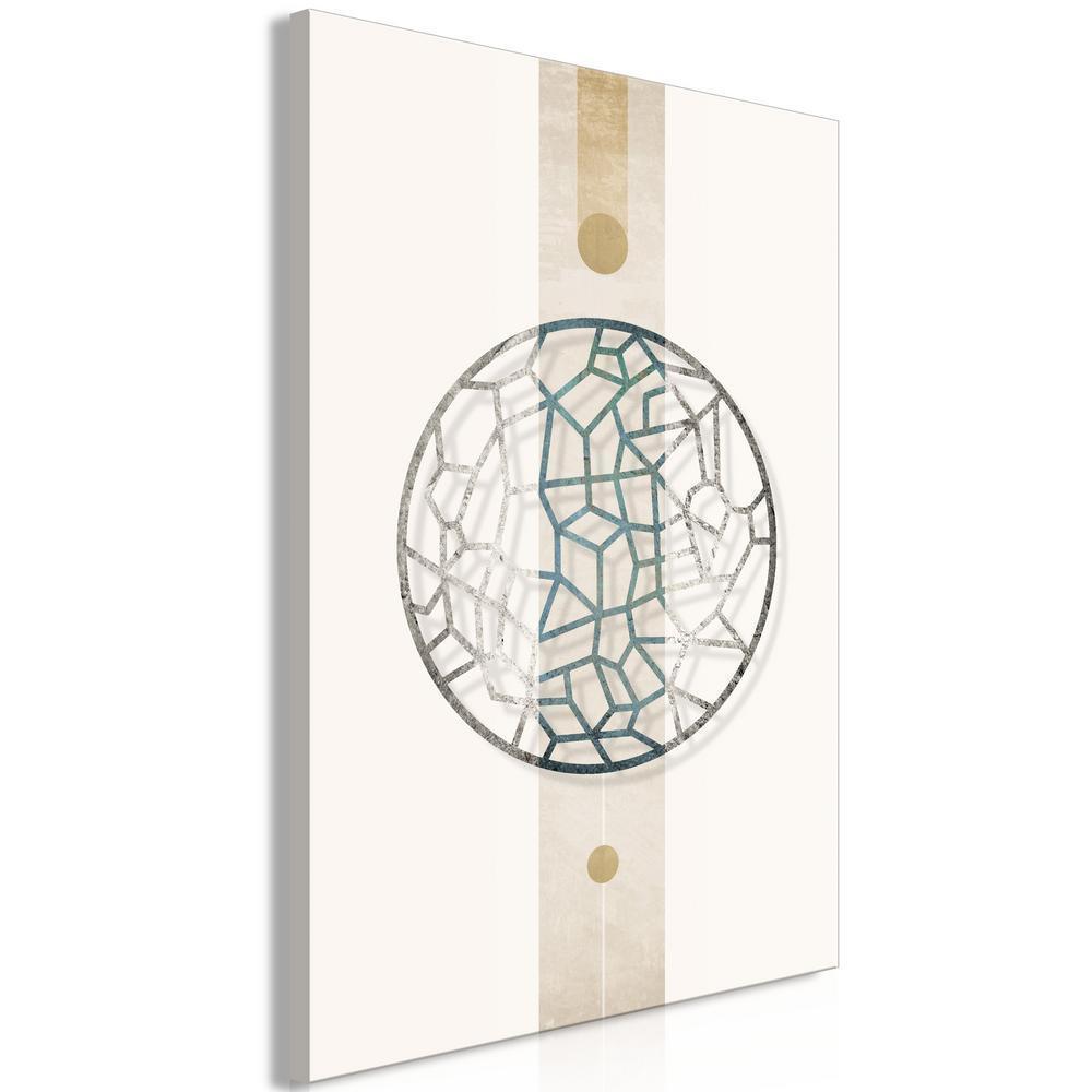 Canvas Print - Circle with Artistic Details (1-part) - Abstract Shape-ArtfulPrivacy-Wall Art Collection