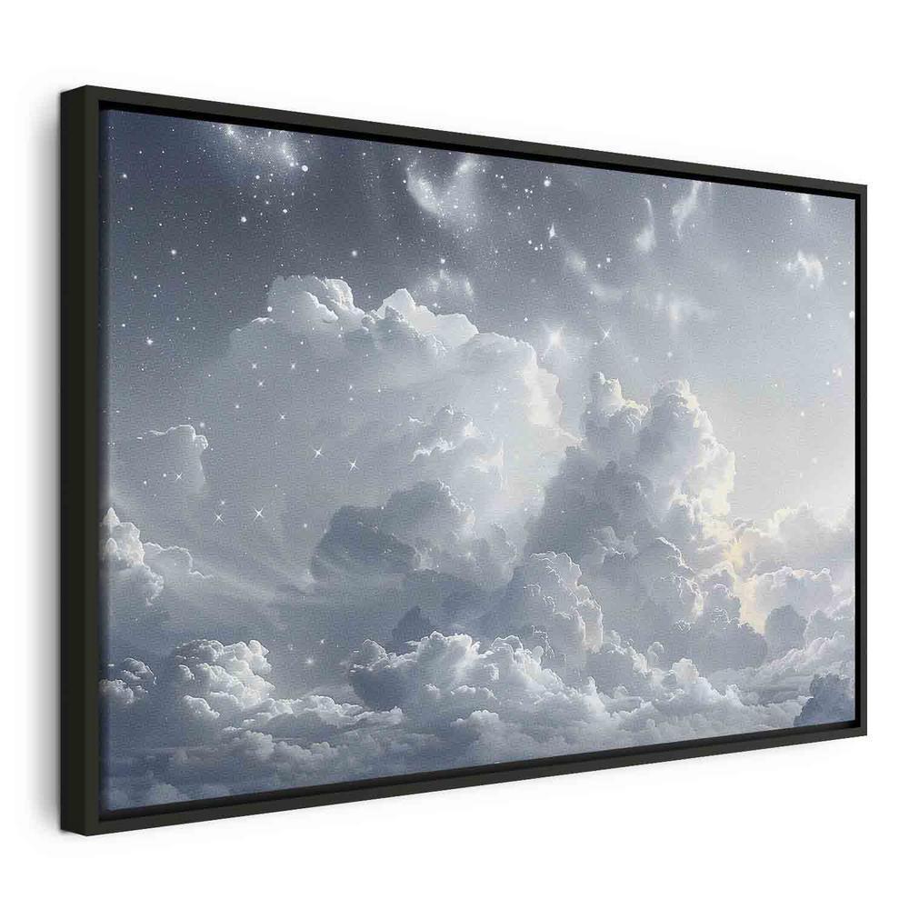 Canvas Print - Astral Calm: Stars Scattered Over Delicate Clouds