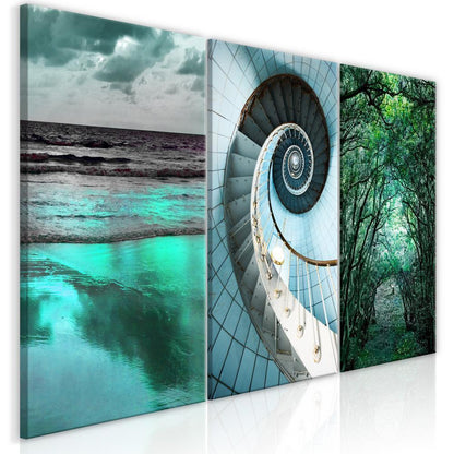 Canvas Print - Faces of Nature (3 Parts)-ArtfulPrivacy-Wall Art Collection