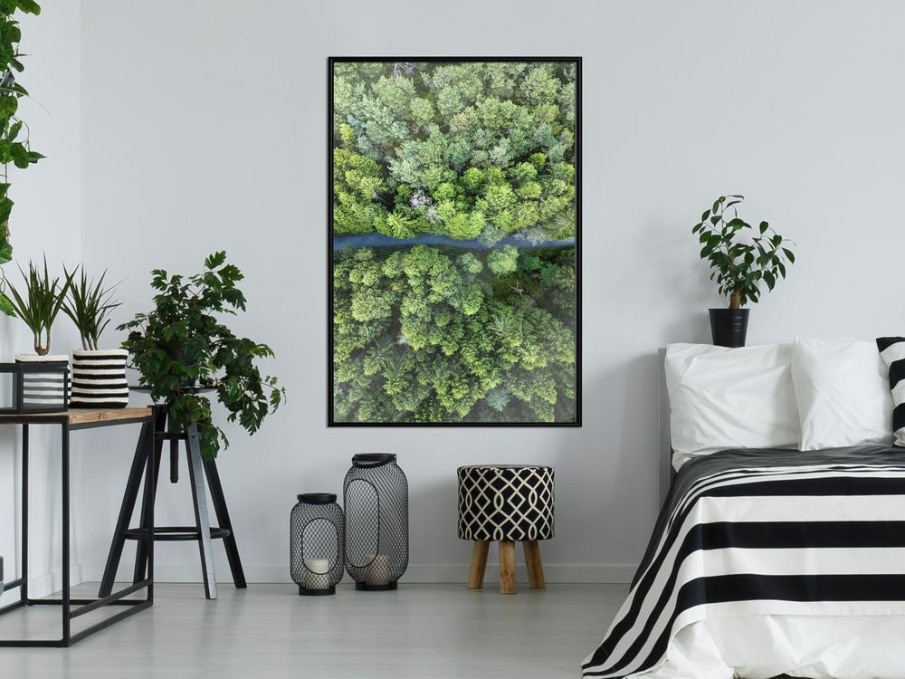 Framed Art - Forest from a Bird's Eye View-artwork for wall with acrylic glass protection