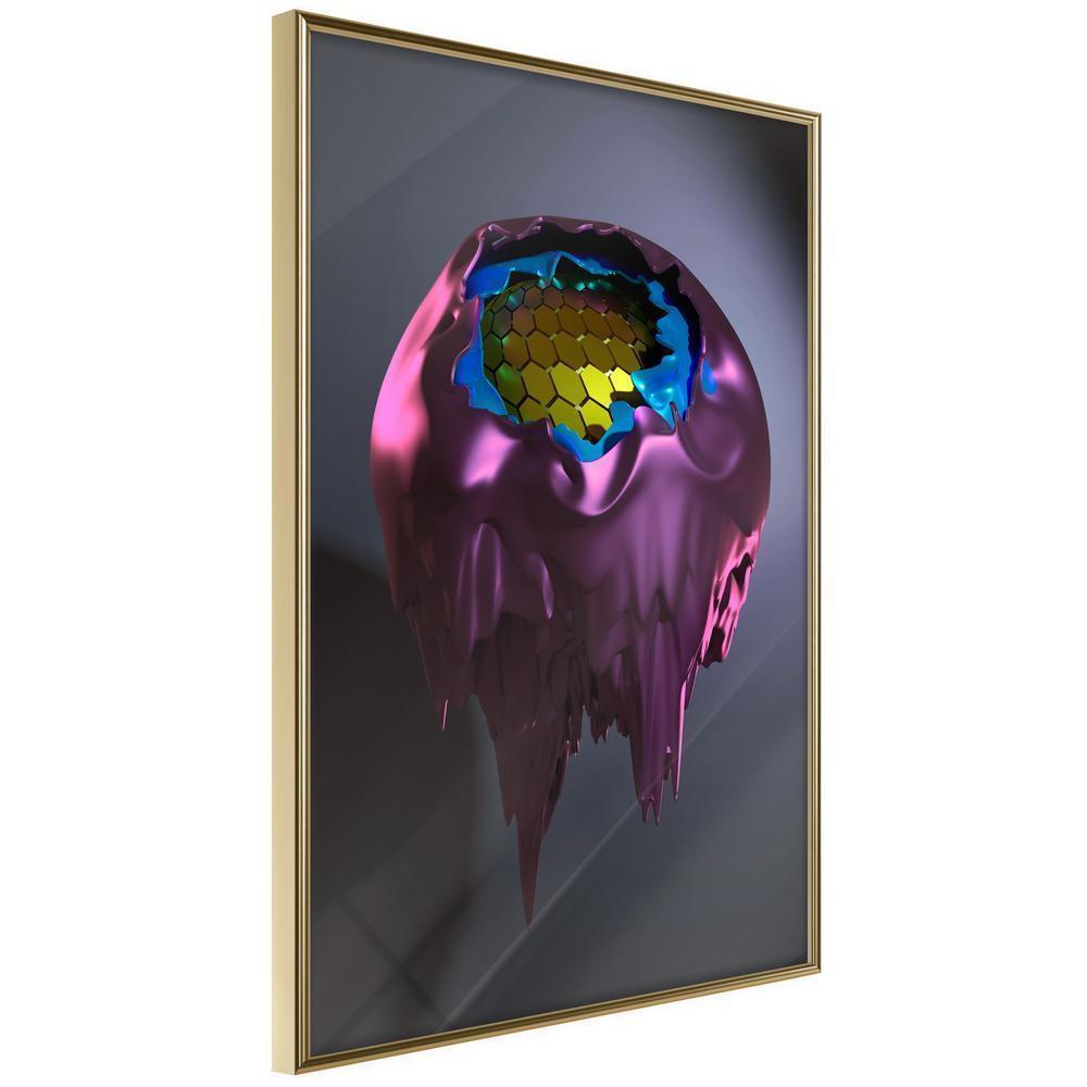 Abstract Poster Frame - Throng of Thoughts-artwork for wall with acrylic glass protection