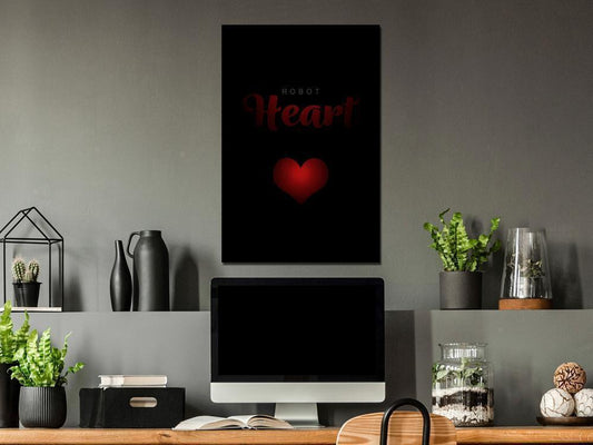 Canvas Print - Robot Heart (1 Part) Vertical-ArtfulPrivacy-Wall Art Collection