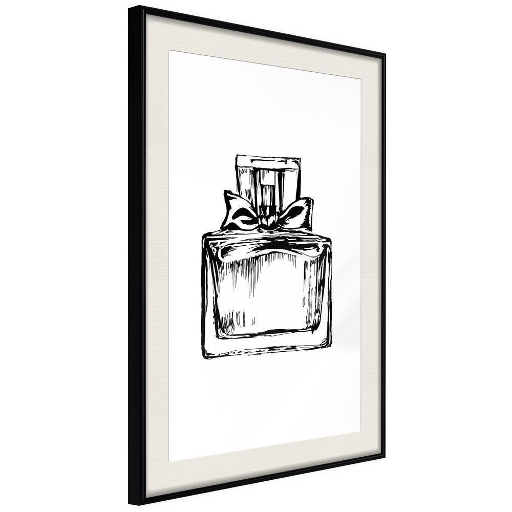 Black and white Wall Frame - Vial-artwork for wall with acrylic glass protection