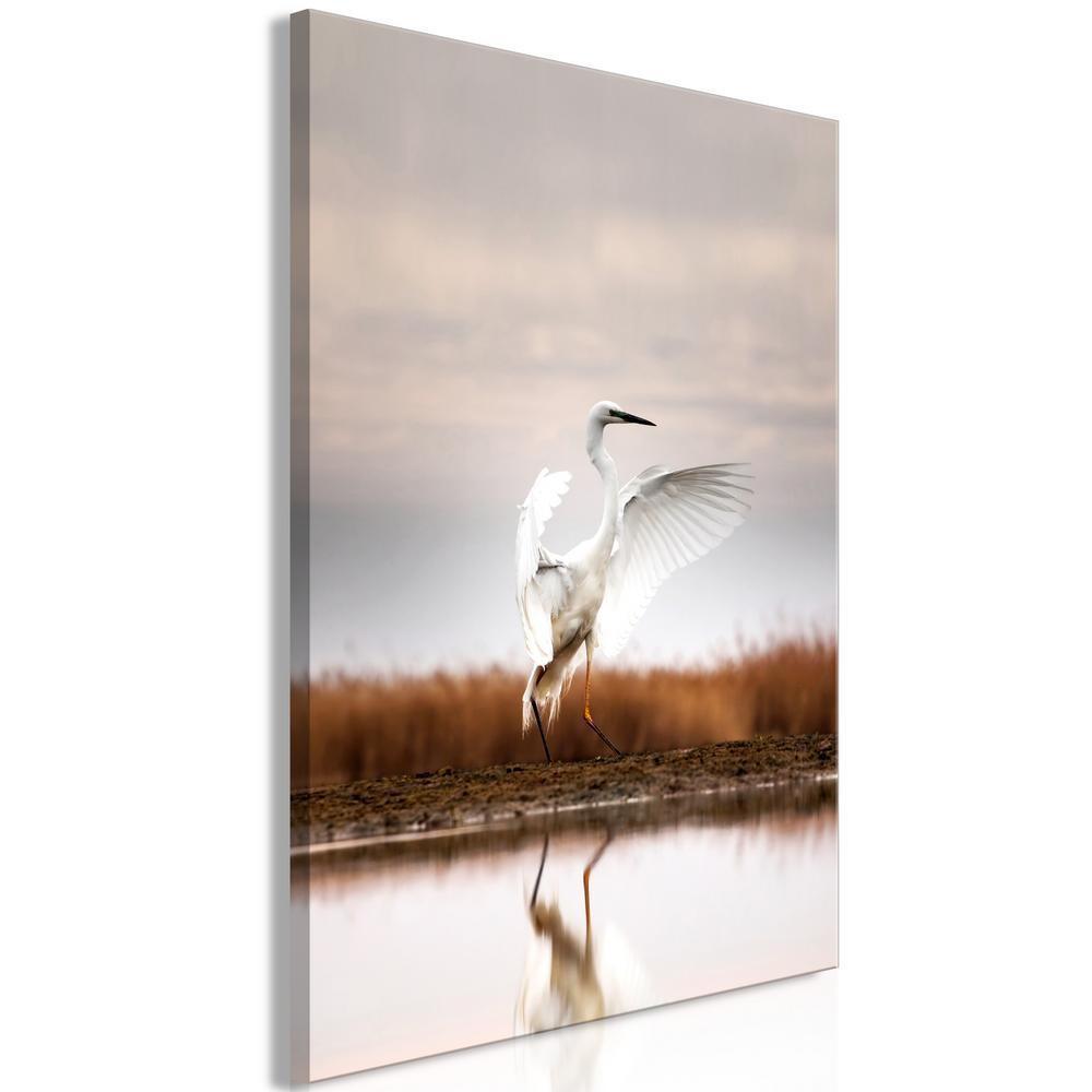 Canvas Print - Autumn by the Lake (1 Part) Vertical-ArtfulPrivacy-Wall Art Collection