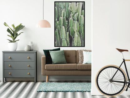 Botanical Wall Art - Cactus Plantation-artwork for wall with acrylic glass protection