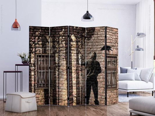 Decorative partition-Room Divider - Urban jungle II-Folding Screen Wall Panel by ArtfulPrivacy