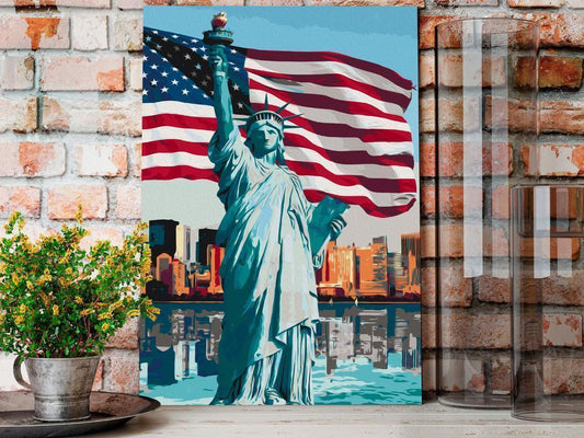 Start learning Painting - Paint By Numbers Kit - Proud American - new hobby