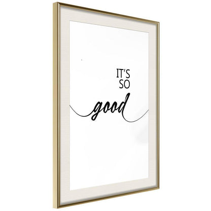 Typography Framed Art Print - So Good-artwork for wall with acrylic glass protection