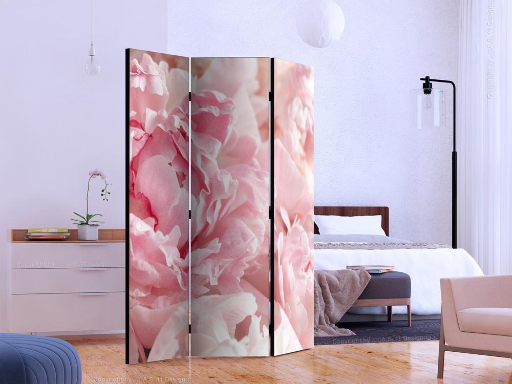 Decorative partition-Room Divider - Sweet Peonies-Folding Screen Wall Panel by ArtfulPrivacy