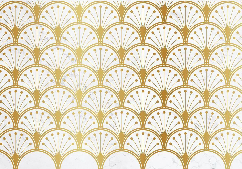 Wall Mural - Gold and Marble Art Deco-inspired Pattern-Wall Murals-ArtfulPrivacy