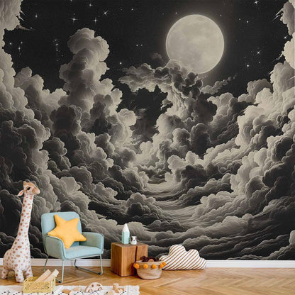 Wall Mural - Moon and Stars Singing Among the Great Clouds