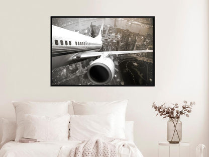 Photography Wall Frame - Plane Wing-artwork for wall with acrylic glass protection