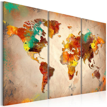 Cork board Canvas with design - Decorative Pinboard - Painted World-ArtfulPrivacy