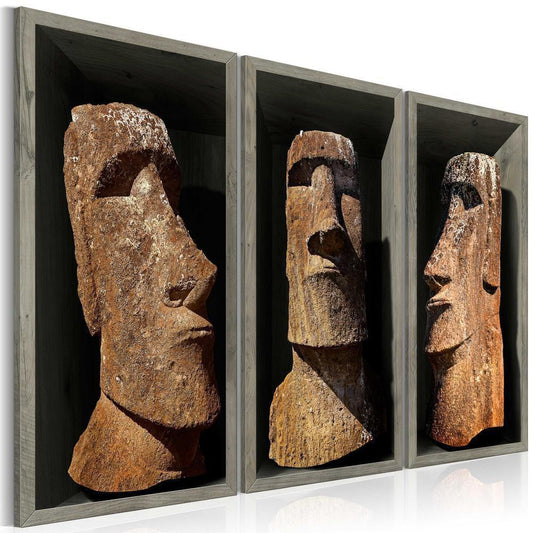 Canvas Print - Moai (Easter Island)-ArtfulPrivacy-Wall Art Collection