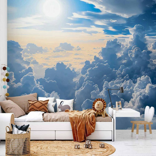 Wall Mural - Symphony of Light: Sun and Clouds Collaborating on a Beautiful Sky