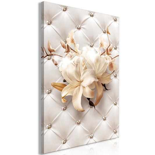 Canvas Print - Diamond Lilies (1 Part) Vertical-ArtfulPrivacy-Wall Art Collection