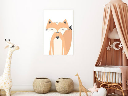 Canvas Print - Happy Fox (1 Part) Vertical-ArtfulPrivacy-Wall Art Collection