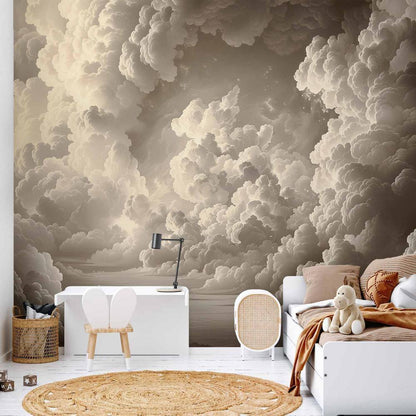 Wall Mural - Whisper of Illuminated Clouds: Soft Play of Light in the Theater of the Heavens