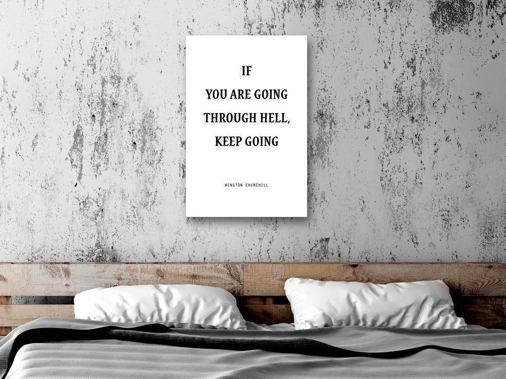 Canvas Print - Power of Words (1-part) - Winston Churchill's Motivational Quote-ArtfulPrivacy-Wall Art Collection