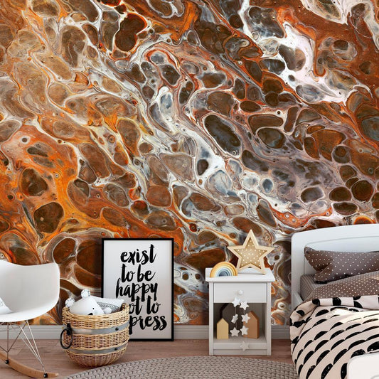 Wall Mural - Brown Craters-Wall Murals-ArtfulPrivacy