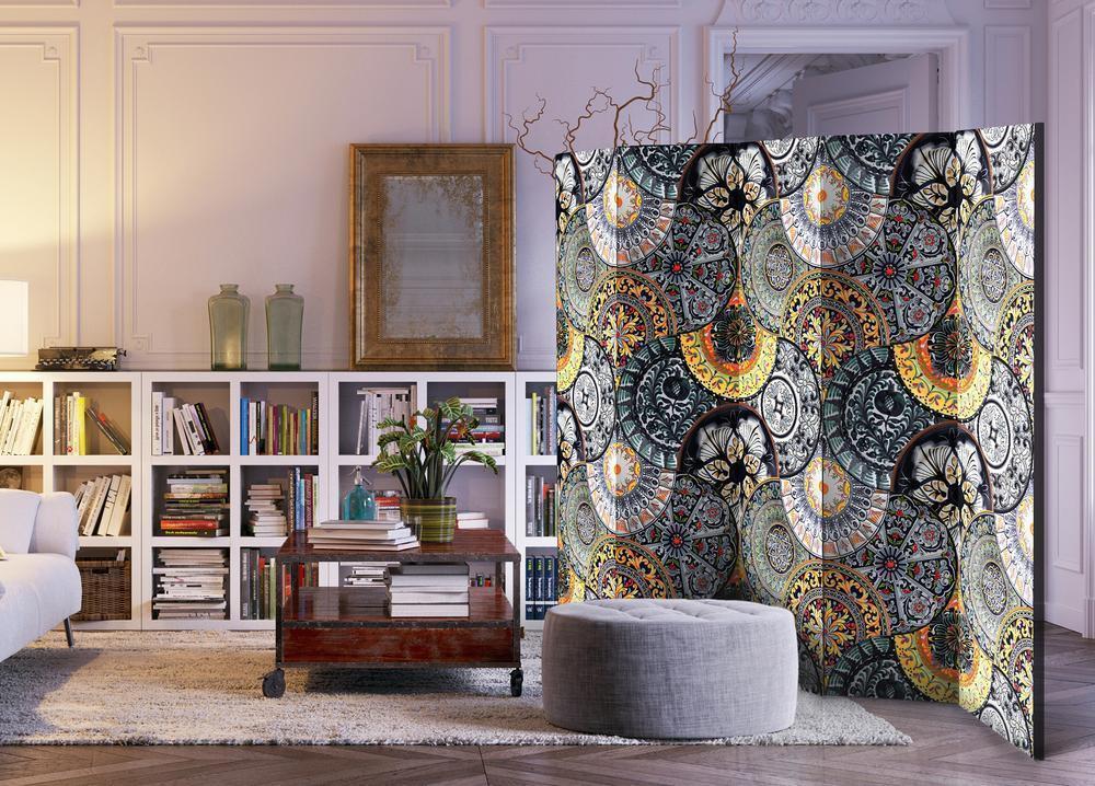 Decorative partition-Room Divider - Painted Exoticism II-Folding Screen Wall Panel by ArtfulPrivacy