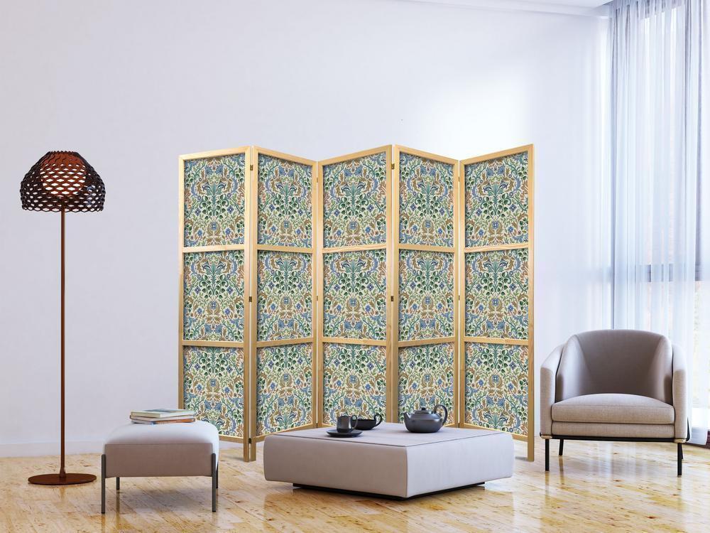 Japanese Room Divider - Retro Vintage Intricate and Rich Pattern in Victorian Style