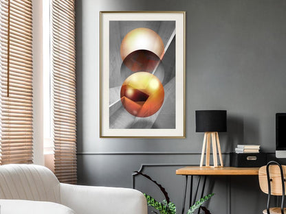 Abstract Poster Frame - Enchanted Globes-artwork for wall with acrylic glass protection
