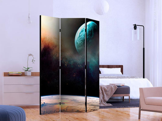 Decorative partition-Room Divider - Like being on another planet-Folding Screen Wall Panel by ArtfulPrivacy