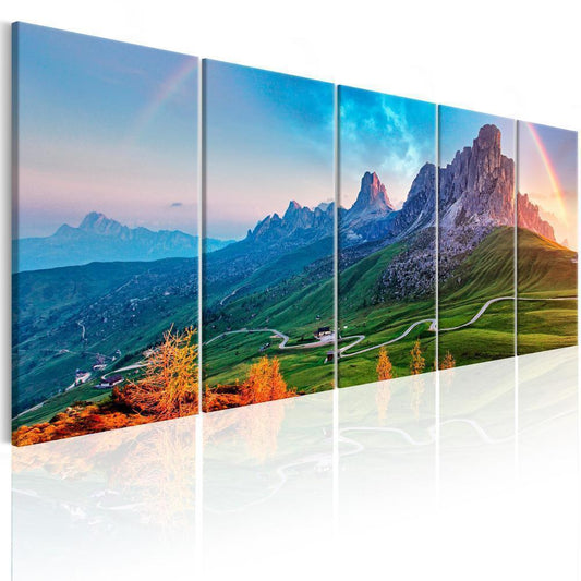 Canvas Print - Rainbow in the Alps I-ArtfulPrivacy-Wall Art Collection