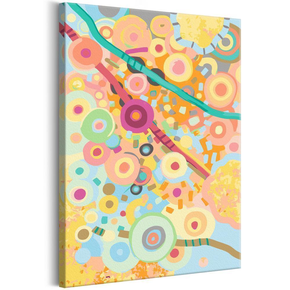 Start learning Painting - Paint By Numbers Kit - Rainbow Circles - new hobby