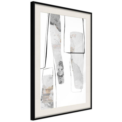 Abstract Poster Frame - Stalagmite and Stalactites-artwork for wall with acrylic glass protection